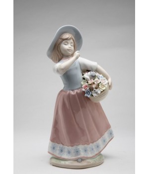 Girl with Friends Porcelain Figurine